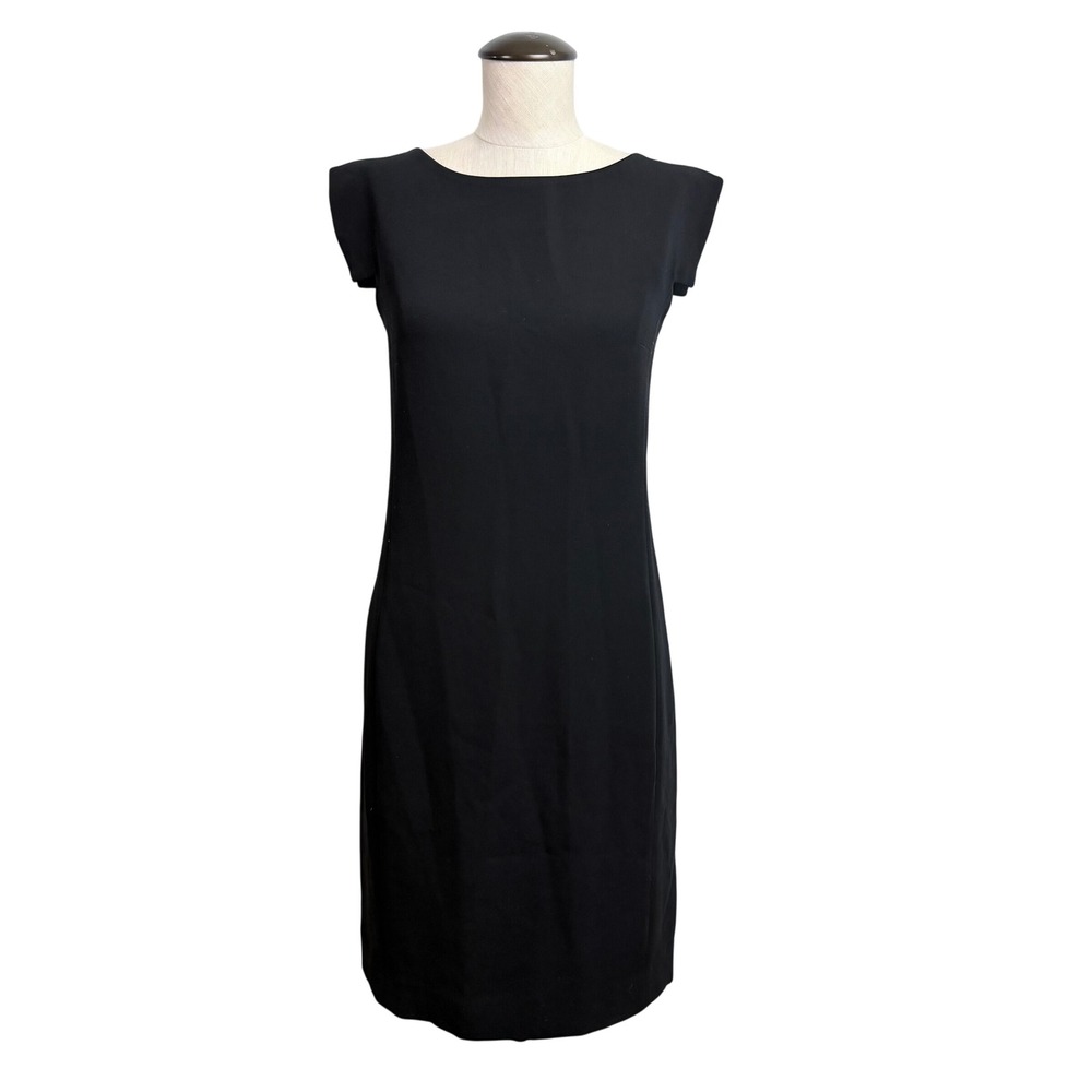 M.M.LaFleur Black Cap Sleeve Sheath Dress Size 6 Professional Workwear
